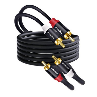 2RCA Audio Video Cable 15 ft 2RCA Male to 2RCA Male Stereo Audio RCA Cables D...