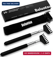 Kuvvfe 2 Pack Portable Extendable Back Scratcher, Stainless Steel Telescoping Ba
