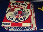 VINTAGE YANKEE GIRL TOBACCO UNION MADE SCRAP 20" METAL CHEWING GASOLINE OIL SIGN