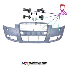 LACKIERT Audi A6 C6 4F Limo Avant Stoßstange vorne für SRA/PDC +MONTAGEKIT 04-08