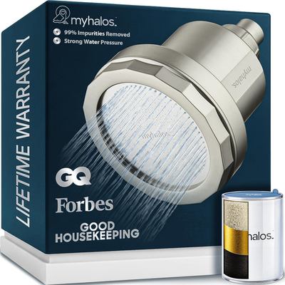#ad MyHalos® Filtered Shower Head for Hard Water Filter High Pressure Removes Chl $121.99