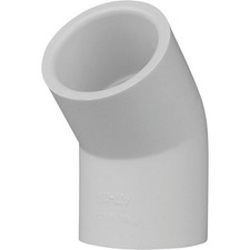 Charlotte Pipe 1 In. Slip x Slip Schedule 40 45 Deg. PVC Elbow 1/8 Bend 