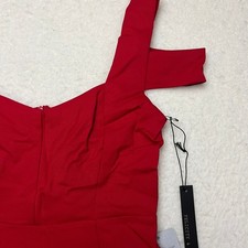 Felicity & Coco Womens Red Cold Shoulder Fit and Flare Cocktail Dress XS New