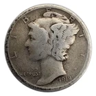 1918-S Mercury Dime G Good 90% Silver