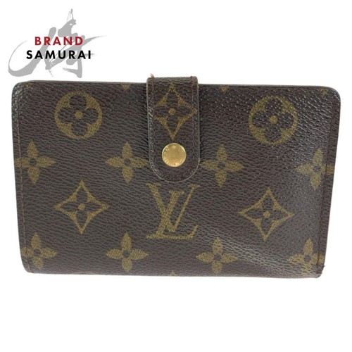 Used LOUIS VUITTON Monogram Portefeuille Viennois Brown PVC M61674 Fold Wallet