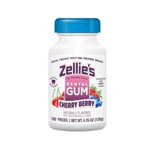 Zellie'S | 100% Xylitol Cherry Berry Chewing Gum | No Aspartame, Gluten Free, Ve