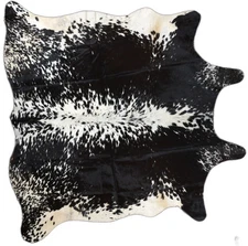 Genuine Cowhide Rug Shadow Creek Black & White Cowhide Rug Size 5'-2" x 5-0"