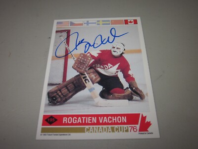 ROAGIE VACHON SIGNED AUTOGRAPHED 1992 FUTURE TRENDS CANADA CUP CARD # 195 HOF
