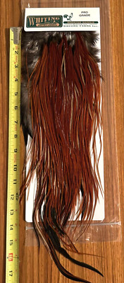 Whiting Hebert Miner Medium Brown Rooster Saddle, Pro Grade, Fly Tying