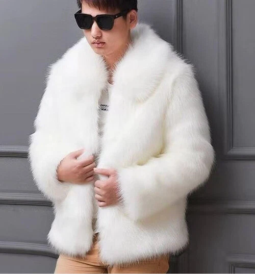 2023 artificial wool men's jacket thickened jacket winter top