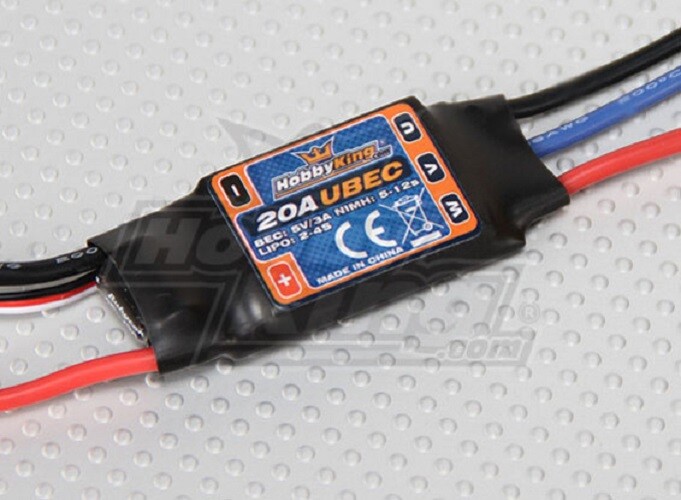 HobbyKing 20A ESC 3A UBEC