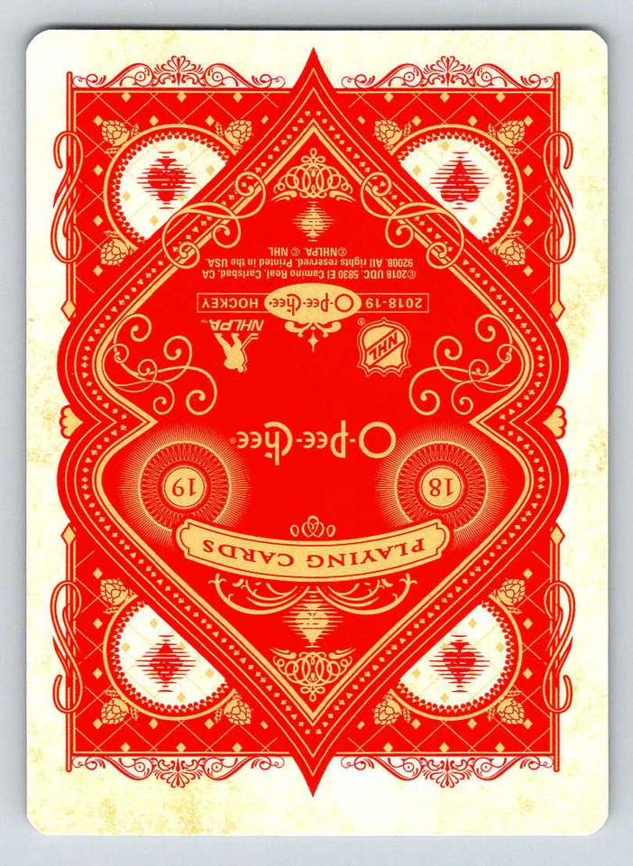 2018-19 O-Pee-Chee Playing Cards #6S Zdeno Chara (ref 179974) - Image 2 of 2