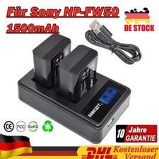 2X NP-FW50 Akku + LCD Dual Ladegerät Für So...