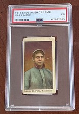 1915 E106  Nap Lajoie American Caramel PSA 1 HOF BEAUTY. Great Eye Appeal