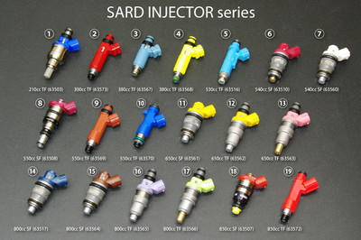 リ GENUINE SARD INJECTOR 800cc x 4 FOR Impreza WRX GC8 (EJ20G) 63564