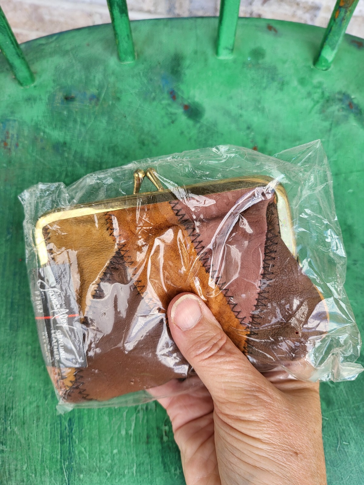 Patchwork Leather Pair Set (2) Coin Purses Kiss C… - image 7