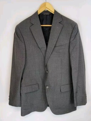 Jack Victor Napoli CT Model Jacket Sport Coat  Men's Size 40 R Gray 100% Wool 