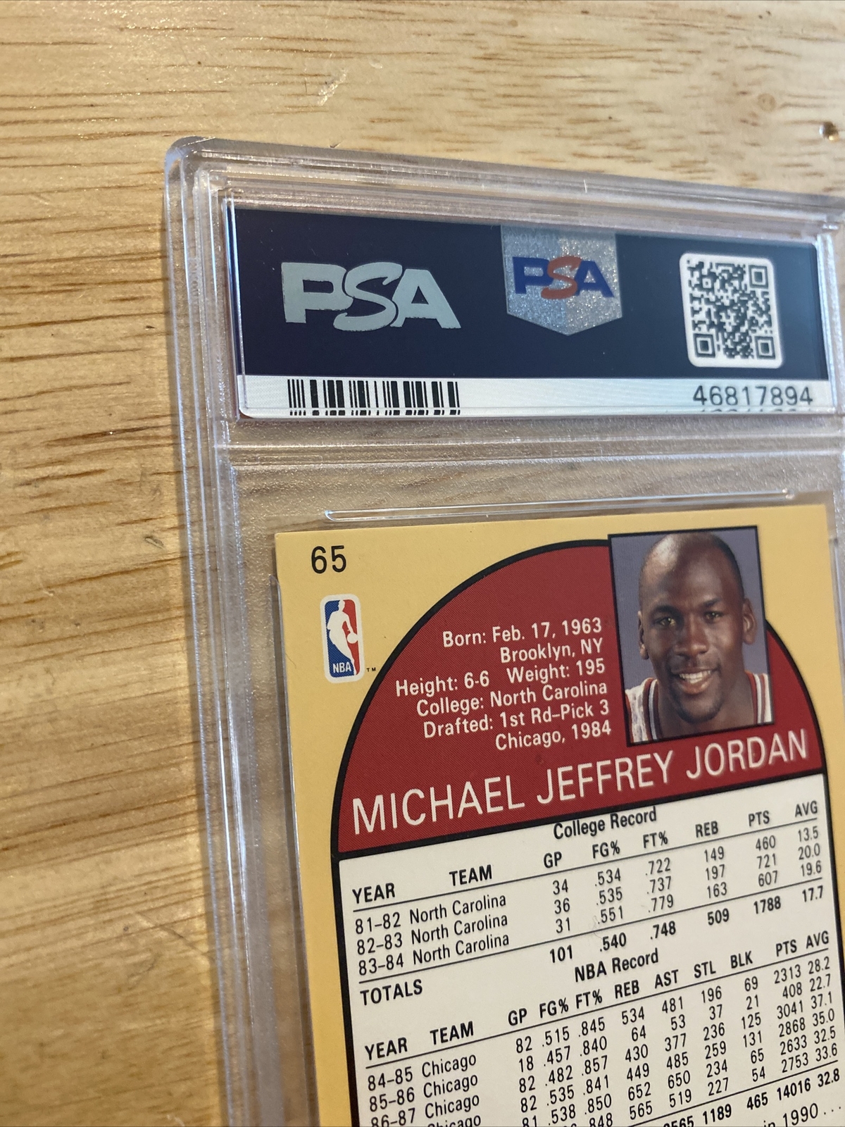 Michael Jordan PSA 6 NBA Hoops 1990 Vintage Basketball Card MJ Collector GIFT view 10