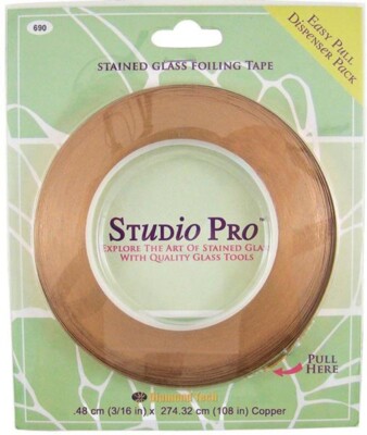 Studio Pro 3/16''1Mil x 36 Yds.Copper Foil Tape for Glass