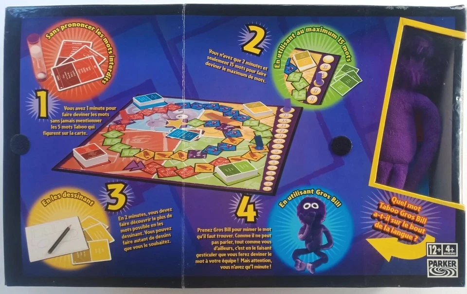Jeu de Société Taboo XXL avec Gros Bill 2006 Parker Hasbro VF - Photo 4/4