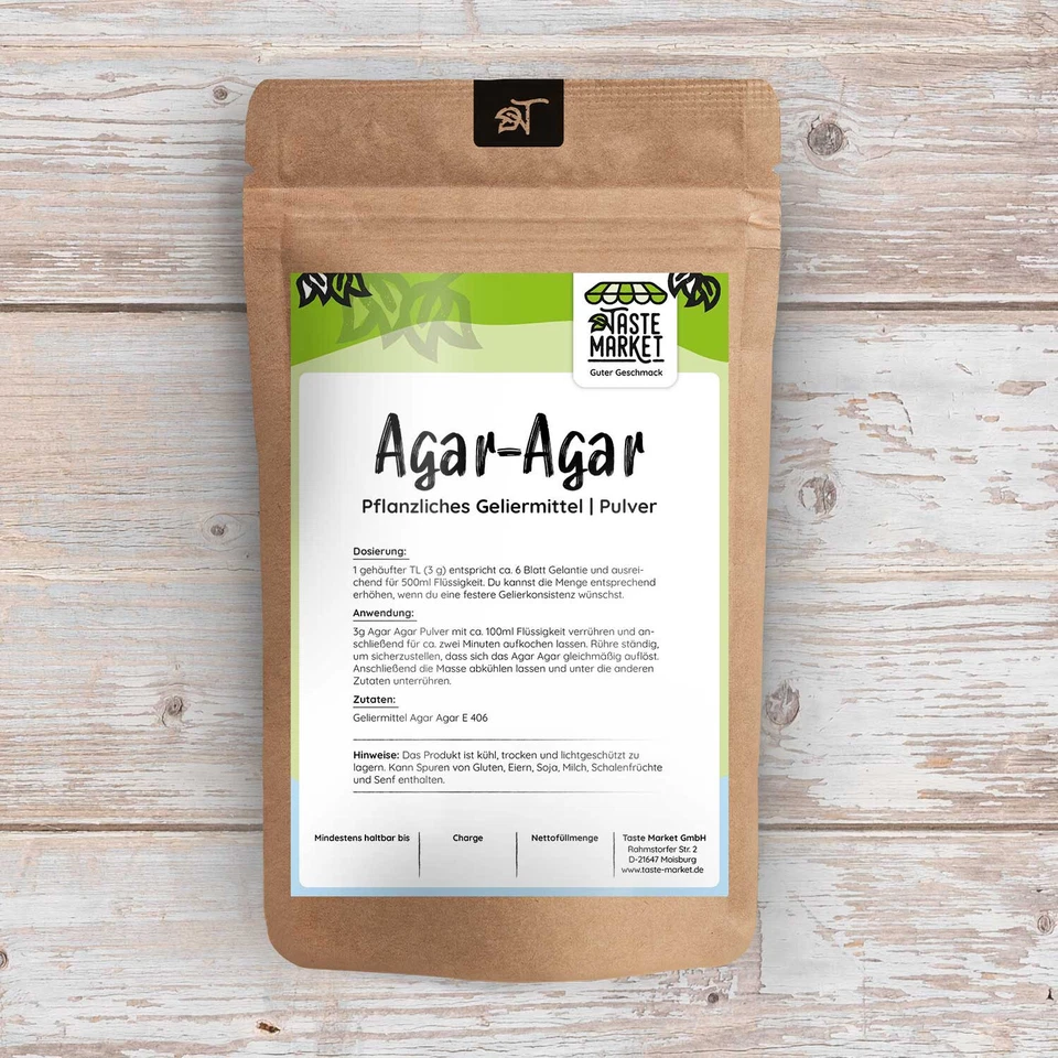 Agar Agar Pulver | GRÖSSENAUSWAHL | pflanzliches Geliermittel | Vegan - Bild 3 von 4