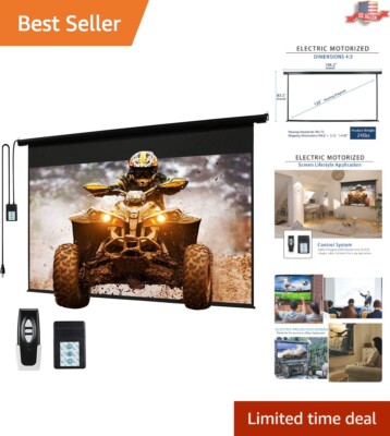 Motorized Projector Screen - 120-inch - HD Movies - Premium - Remote Control