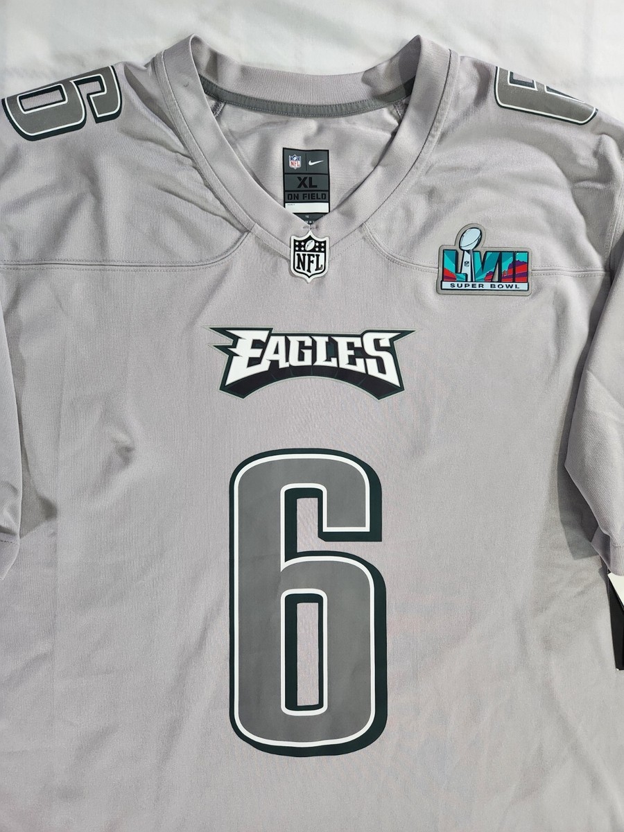 Nike Philadelphia Eagles Devonta Smith Superbowl 57 Grey Game