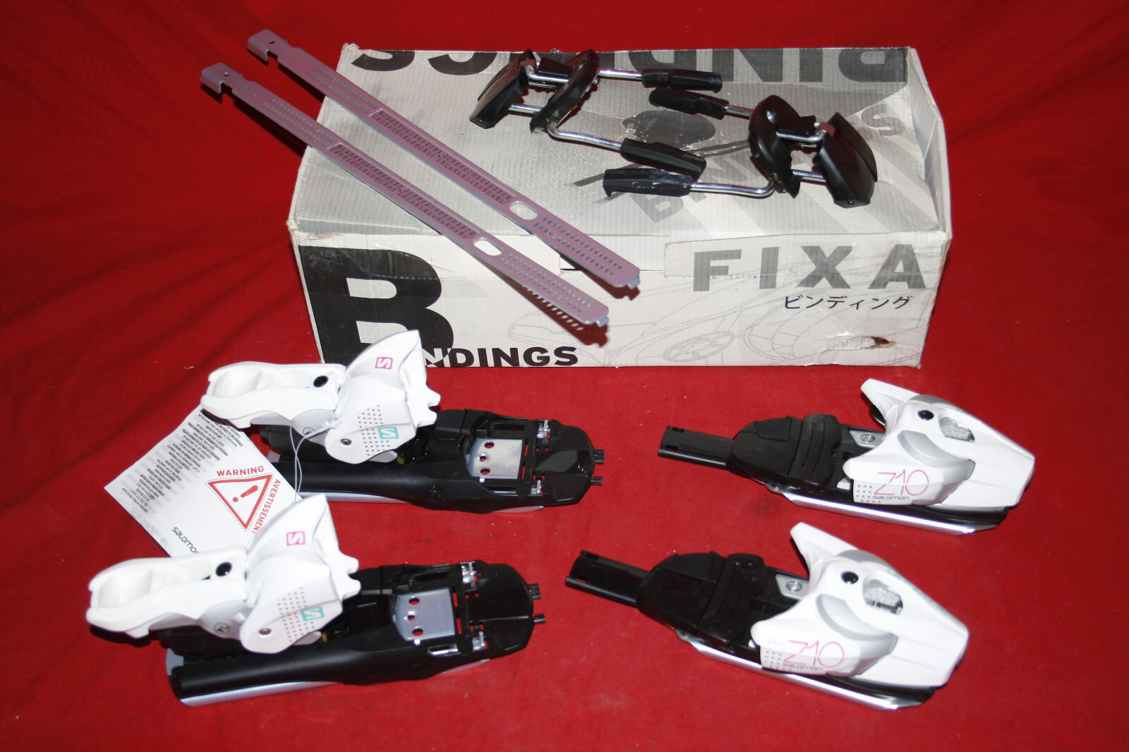 ? Nuovo! SALOMON K Mount Z10 Ti W Sistema Integrato Attacchi Sci Alpino 80mm Wht