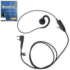 1 Wire C-Shape Swivel PTT Earpiece for Kenwood/Baofeng/Retevis Radios TK-3100