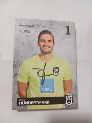 Signierte AK David Hundertmark SSV Ulm NEU 
