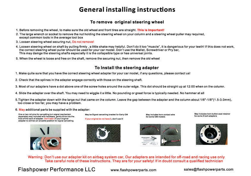 Steering Wheel Hub Adapter Ford Thunderbird Mustang Bronco Mercury Lincoln Black - Image 4 of 4
