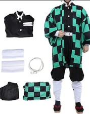 Demon Slayer Tanjiro Kamado Adult cosplay Costume Size M runs small No Belt