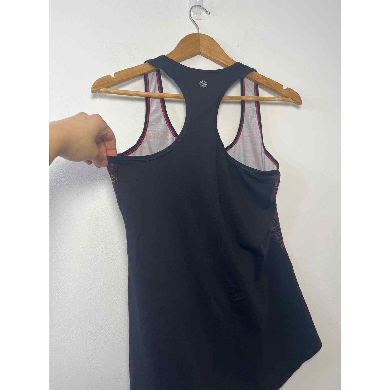 Athleta Black Rainbow Pattern Racerback Tank Top … - image 6