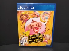 Super Monkey Ball Banana Blitz HD (Playstation 4, 2019) Case, Disc + Stickers!