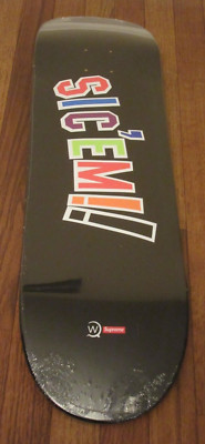 Supreme WTAPS Sic'em! Skateboard Deck Black FW21 Supreme New York 2021 Brand New