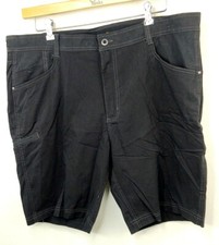 Hawk Co Mens Sz 40 Black 4 Way Stretch Flex Waistband Black Cargo Shorts NWT