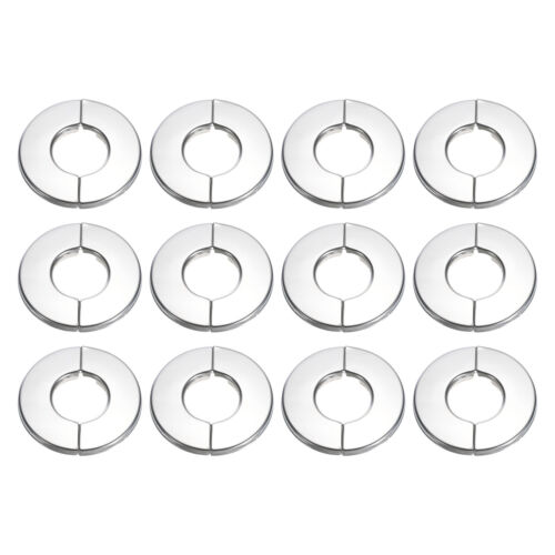 Wall Split Flange 12pcs 201 Stainless Steel Round Escutcheon Plate for 25mm Pipe - Picture 1 of 5
