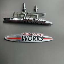John Cooper Works Grille Front Silver Badge Mini Cooper One JCW