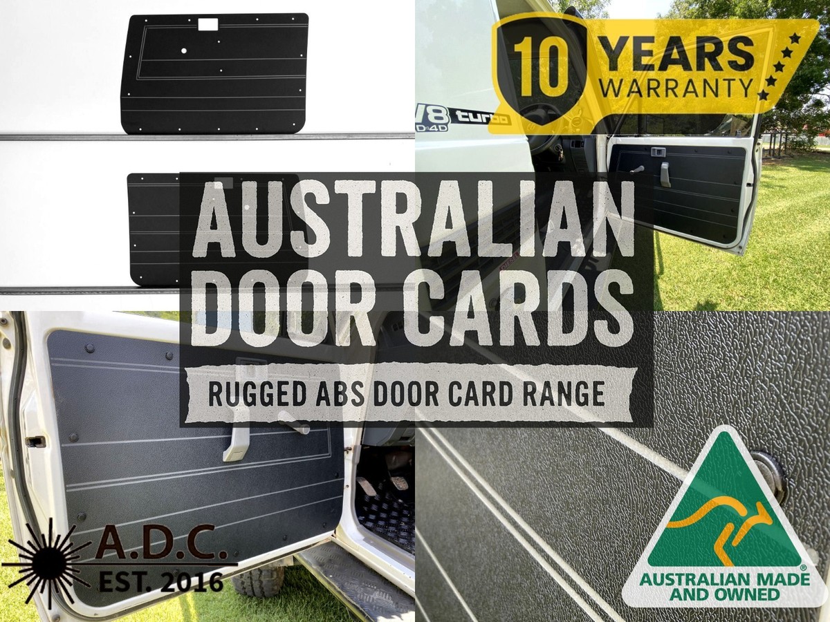 Black ABS Waterproof Door Card- Fit Toyota Landcruiser 70 Series