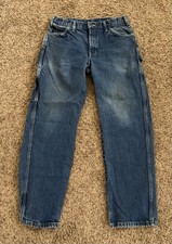 Dickies Mens Carpenter Jeans Blue Denim Workwear Size 32x30  