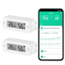 Smart Digital Thermometer Hygrometer, WiFi Indoor Temperature Humidity Sensor...