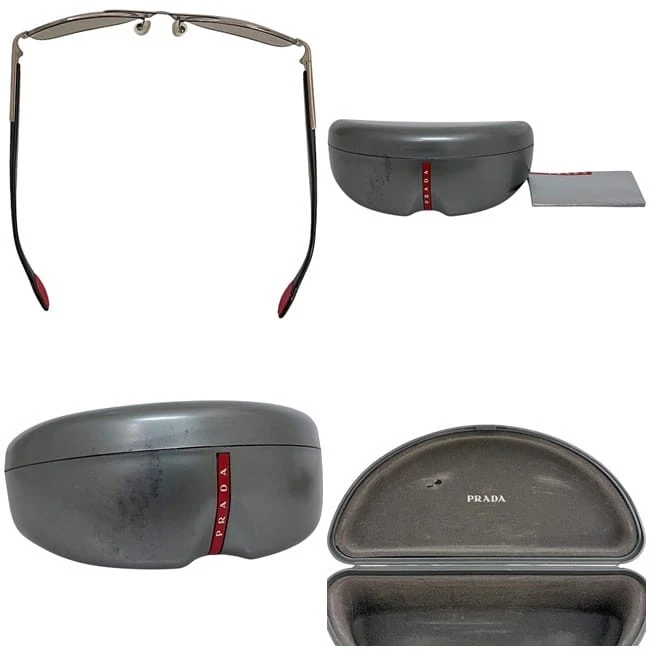 Gafas de sol Prada usadas, marrón degradado deportivo, SPS50M, metal. Este vintage Foto 3 de 4