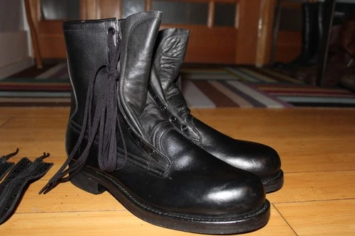 Vintage NOS PANCO Addison Shoe Combat Military flight zipper BOOTS VIETNAM 1970