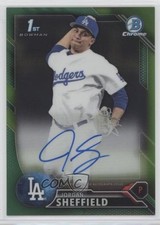 2016 Bowman Draft Chrome Pick Green Refractor 56/99 Jordan Sheffield Auto xi6