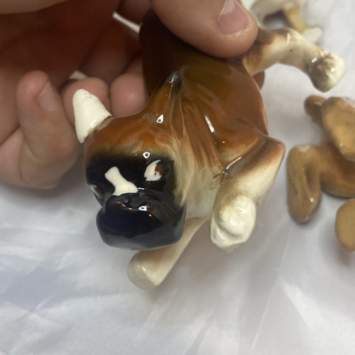 3 Porcelain Dog Figurines BOXER BREED Circa 1950's 60’s 1 Japan 3-4” - Picture 23 of 24