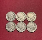 Lot Of (6) Buffalo/Indian Head Nickels G-VG (19-P, 27-P, 29-P, 34-P, 35-P, 36-P)