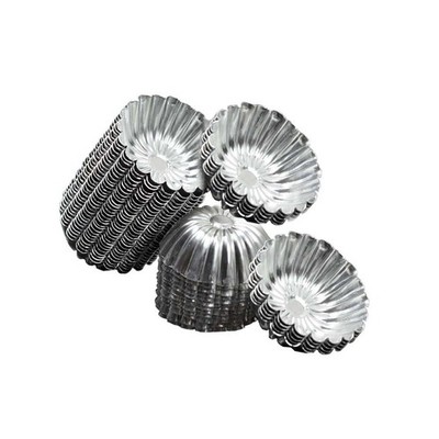 25 PCS Mini Tart Pie Pans Reusable Tartlet Cupcake Mold Cookie Pudding Small