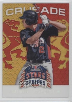2015 Panini Stars and Stripes Crusade Red 28/99 Matt Olson #73 1j2