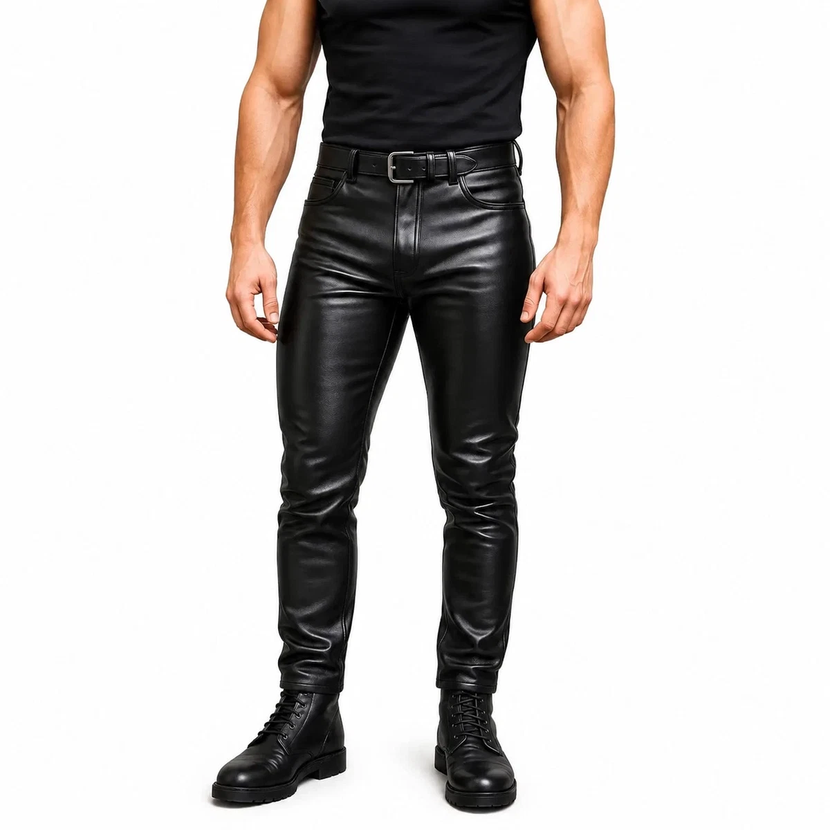 Leather 34 Size Pants for Men for sale | eBay