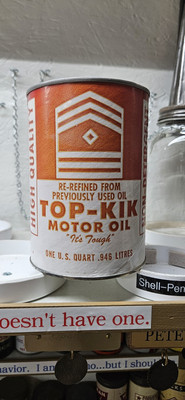 Top -Kik re-refined composite 1 qt can